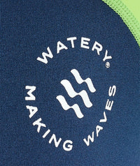Watery UV wetsuit for kids - Calypso Shorty - Atlantic Green