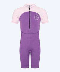 Watery UV wetsuit for kids - Calypso Shorty - Atlantic Purple