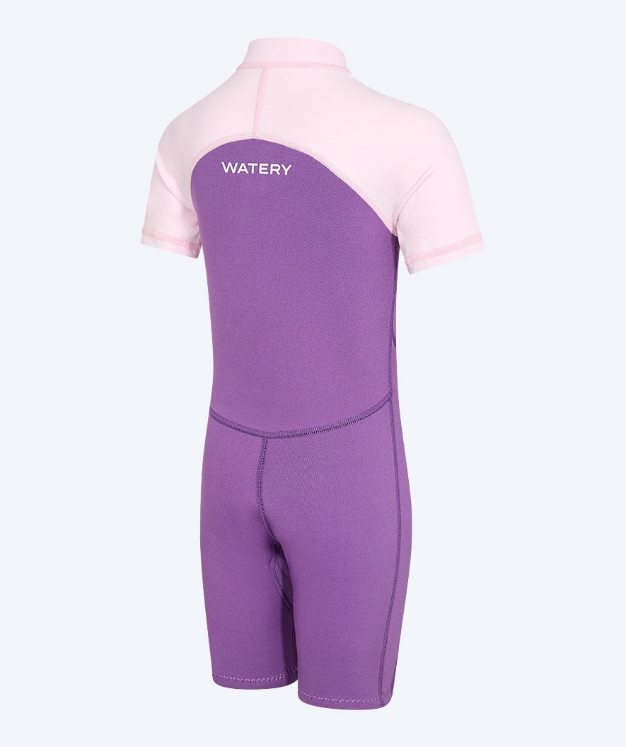 Watery UV wetsuit for kids - Calypso Shorty - Atlantic Purple