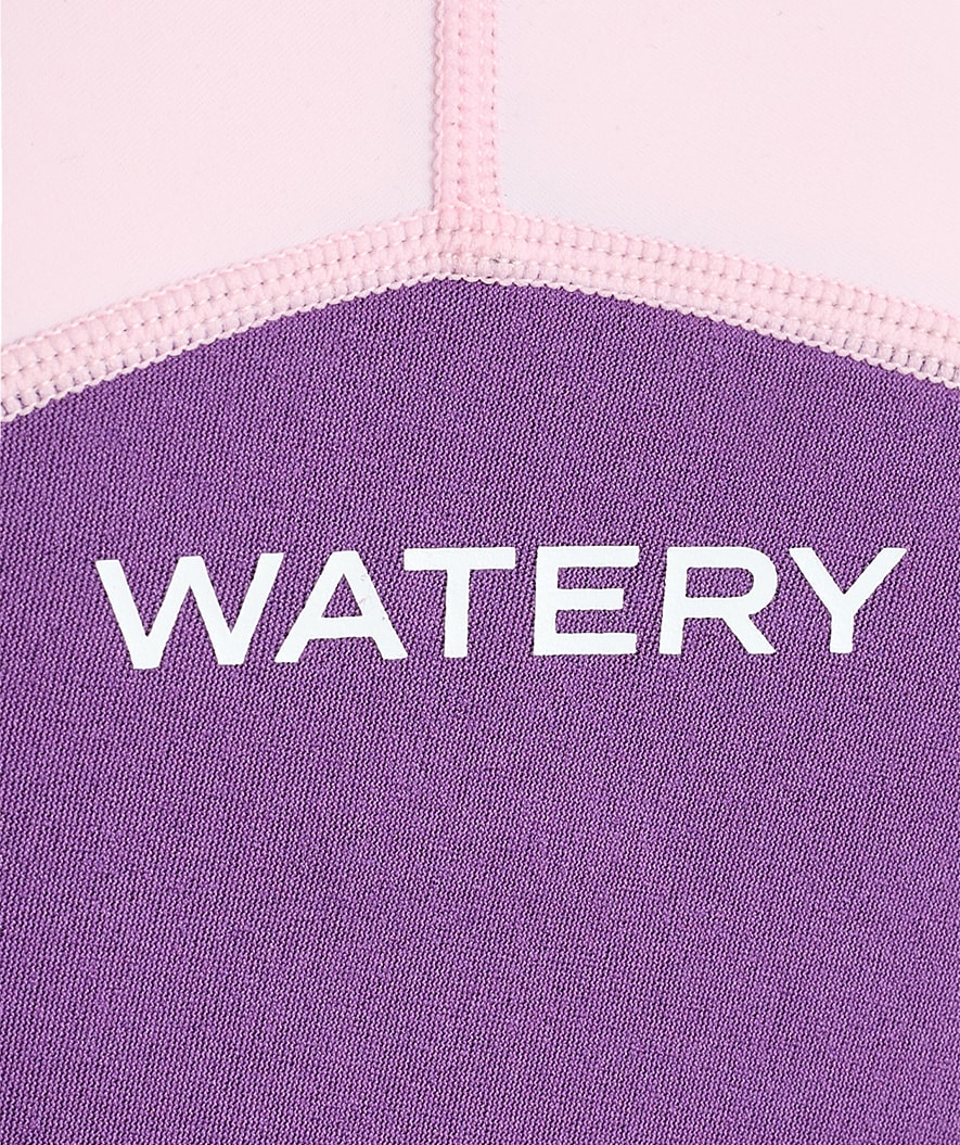 Watery UV wetsuit for kids - Calypso Shorty - Atlantic Purple