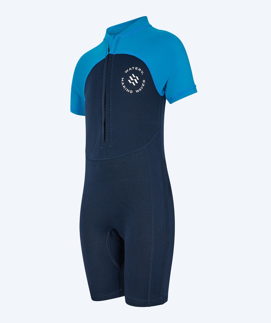 Watery UV wetsuit for kids - Calypso Shorty - Dark blue