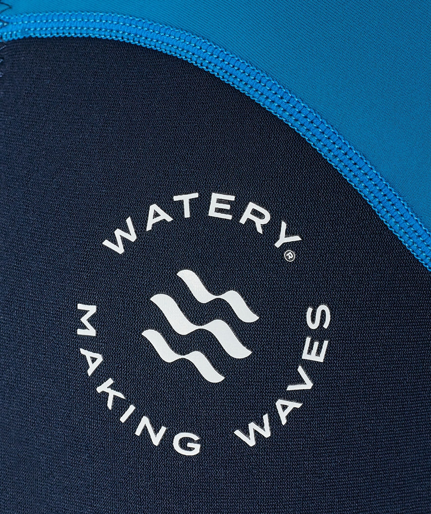 Watery UV wetsuit for kids - Calypso Shorty - Dark blue