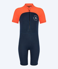 Watery UV wetsuit for kids - Calypso Shorty - Orange/blue