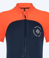 Watery UV wetsuit for kids - Calypso Shorty - Orange/blue