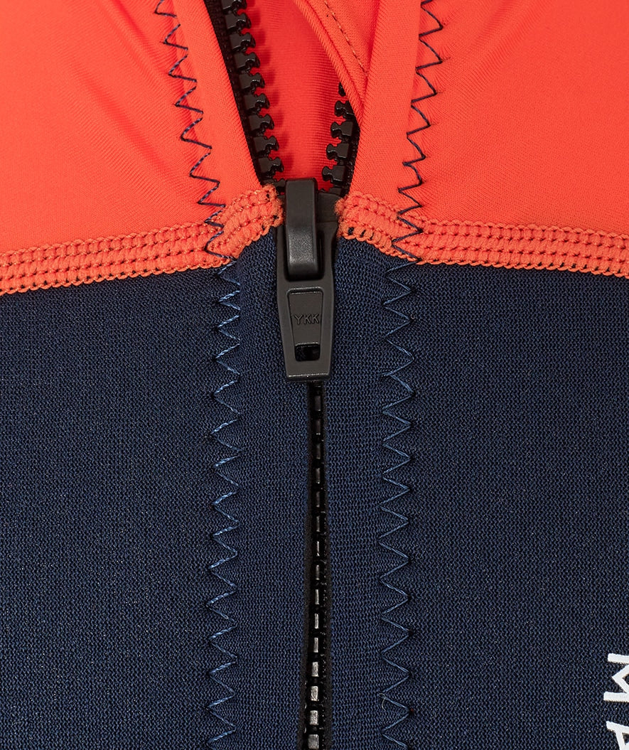 Watery UV wetsuit for kids - Calypso Shorty - Orange/blue