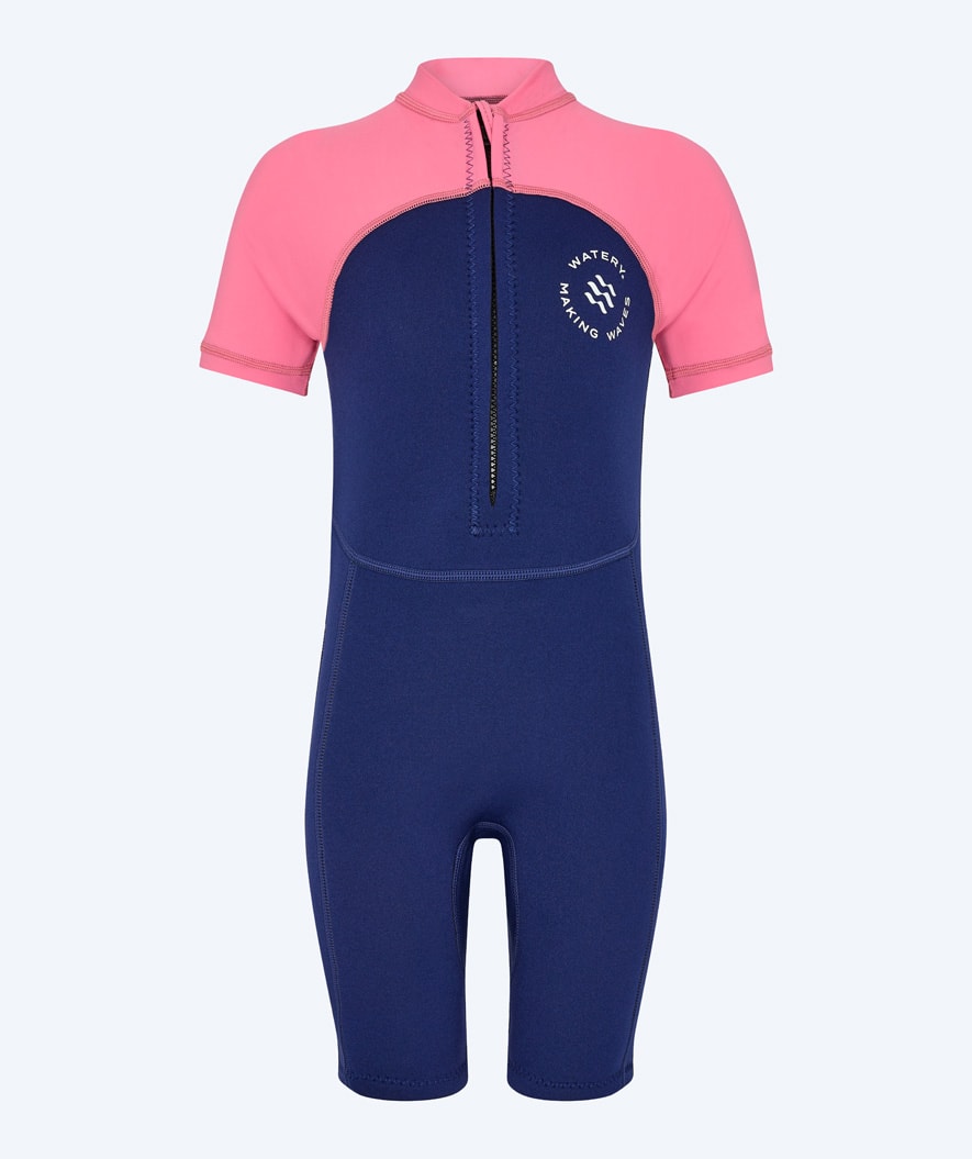 Watery UV wetsuit for kids - Calypso Shorty - Pink