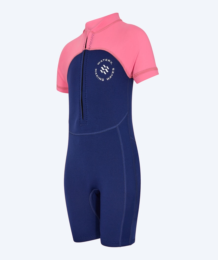 Watery UV wetsuit for kids - Calypso Shorty - Pink