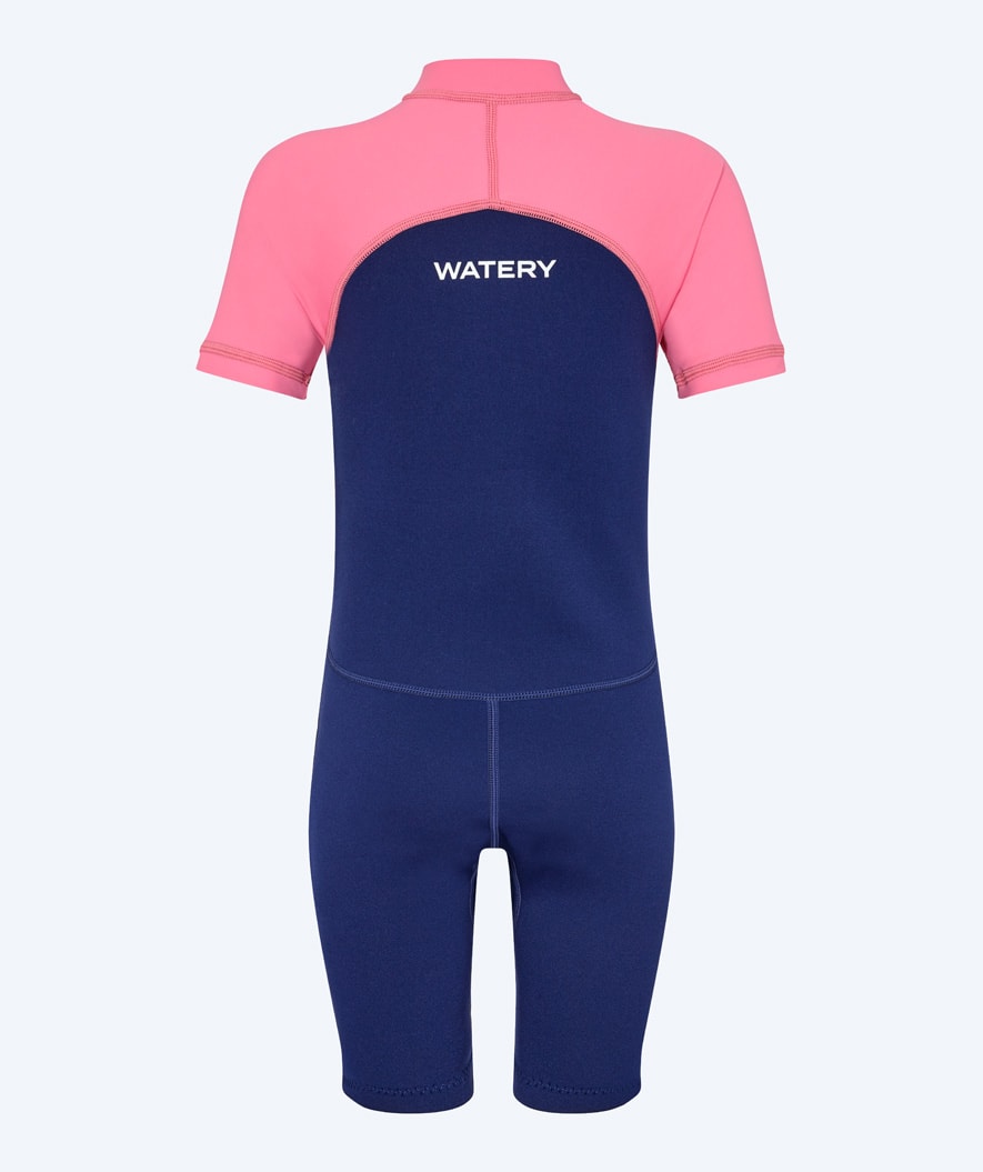 Watery UV wetsuit for kids - Calypso Shorty - Pink