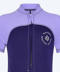 Watery UV wetsuit for kids - Calypso Shorty - Purple