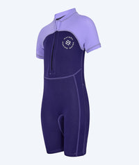 Watery UV wetsuit for kids - Calypso Shorty - Purple