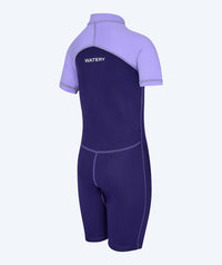 Watery UV wetsuit for kids - Calypso Shorty - Purple