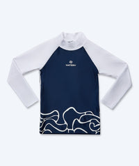 Watery UV-shirt for kids - Chilton Long Sleeve Rashguard - Dark blue/white