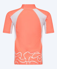 Watery UV shirt for kids - Chilton Short Sleeved Rashguard - Pink/white