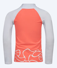 Watery UV-shirt for kids - Chilton Long Sleeve Rashguard - Light pink/white
