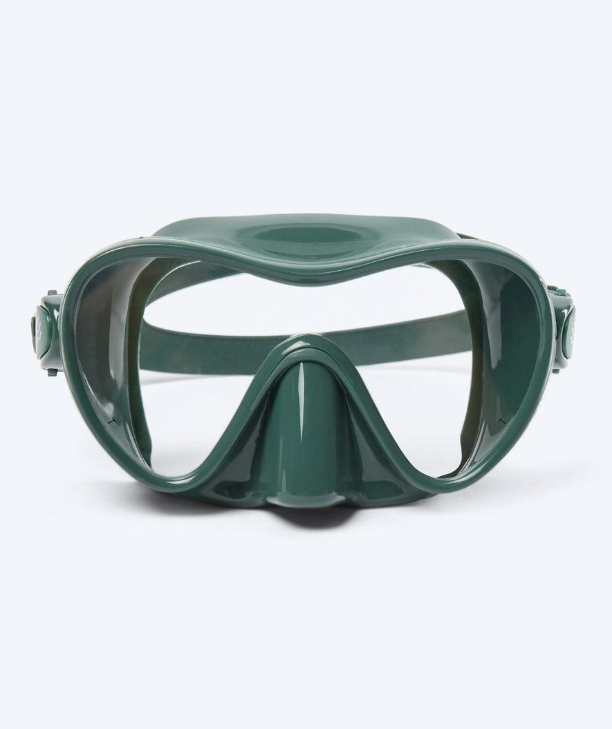 Watery diving mask for adults (from 12 years) - Cliff - Dark green