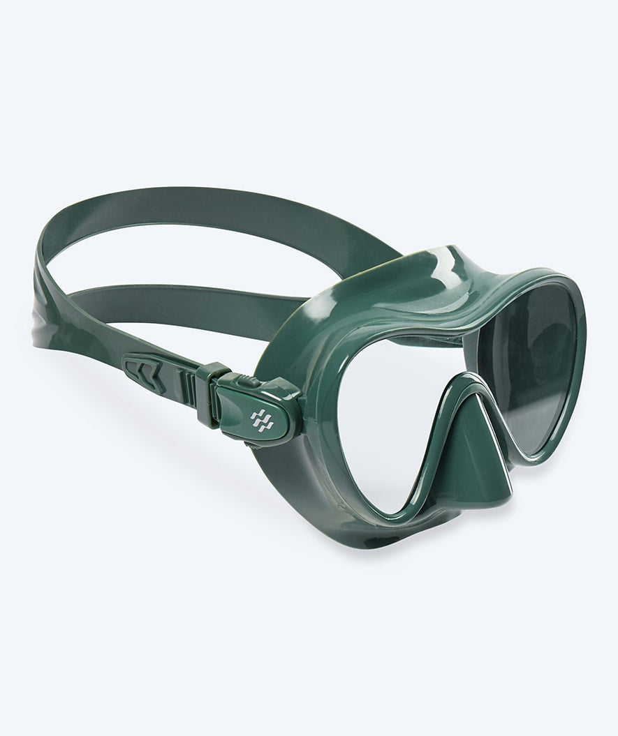 Watery diving mask for adults (from 12 years) - Cliff - Dark green