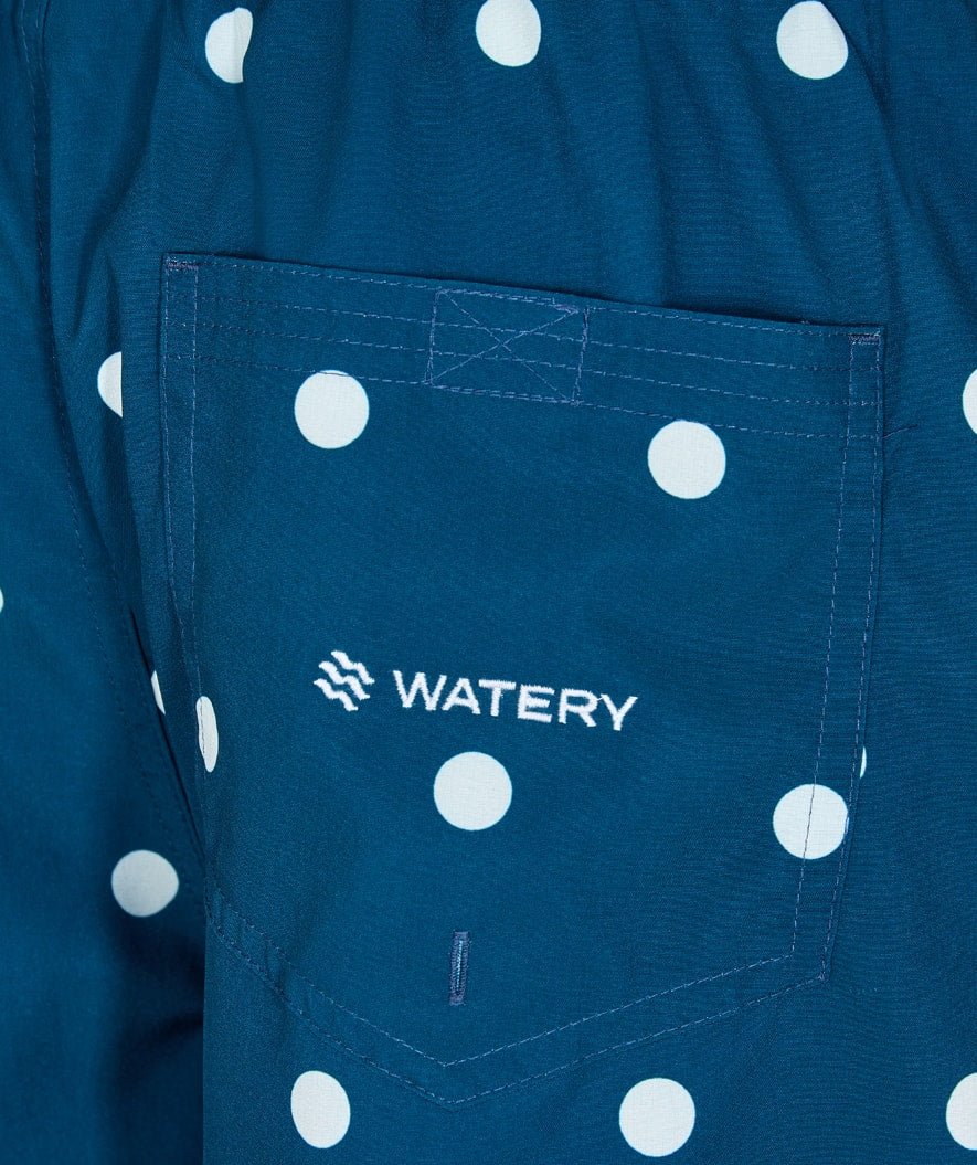 Watery swim shorts for men - Clifford Eco - Dark blue/white