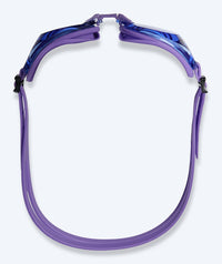 Watery nearsighted swimming goggles with prescription for adults - (-2.0) – (-8.0) - Clivia - Purple/blue