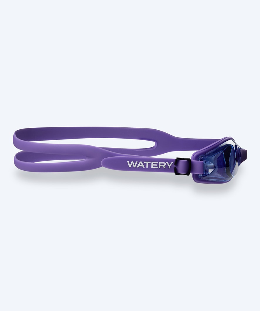 Watery nearsighted swimming goggles with prescription for adults - (-2.0) – (-8.0) - Clivia - Purple/blue
