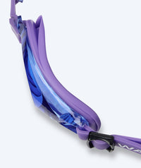 Watery nearsighted swimming goggles with prescription for adults - (-2.0) – (-8.0) - Clivia - Purple/blue