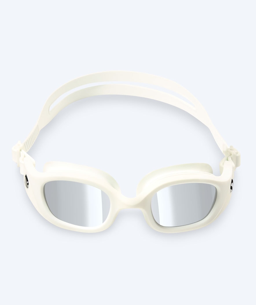 Watery exercise diving goggles - Clyde Mirror - White/silver