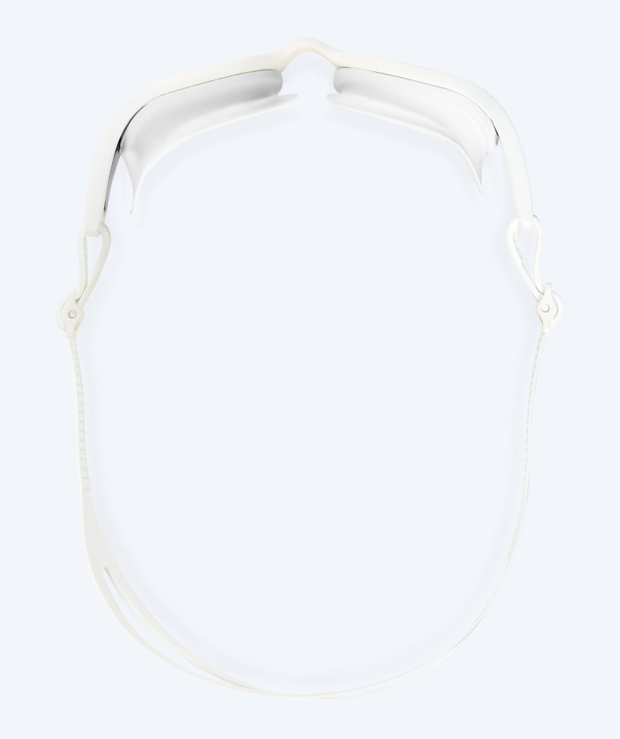 Watery exercise diving goggles - Clyde Mirror - White/silver