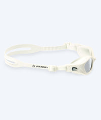 Watery exercise diving goggles - Clyde Mirror - White/silver