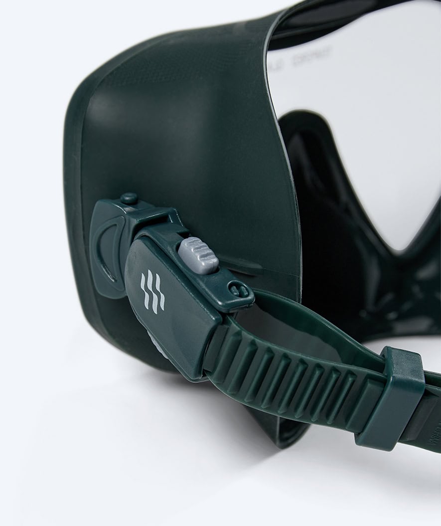 Watery diving mask for adults (from 15 years) - Coast - Dark green