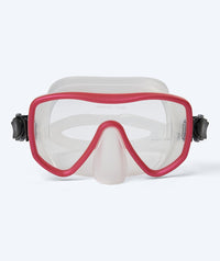 Watery diving mask for adults (from 15 years) - Coast - Red/clear