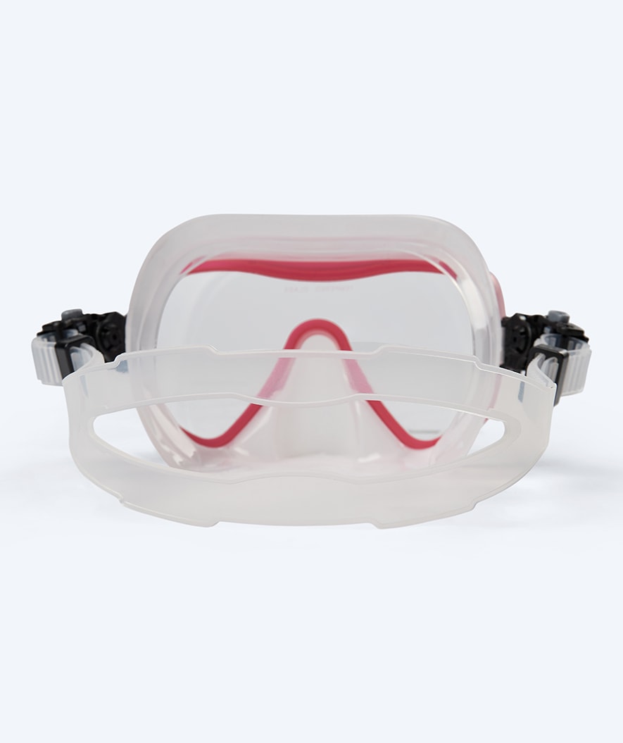 Watery diving mask for adults (from 15 years) - Coast - Red/clear