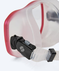 Watery diving mask for adults (from 15 years) - Coast - Red/clear