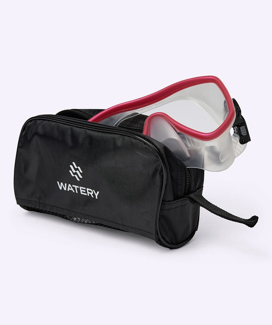 Watery diving mask for adults (from 15 years) - Coast - Red/clear