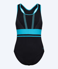 Watery swimsuit for women - Conway - Black/light Blue