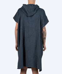 Watery bathing poncho for adults - Cotton - Dark blue