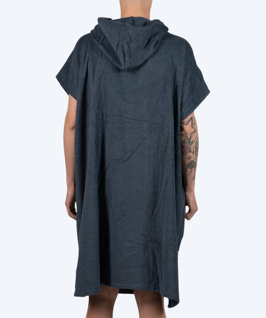 Watery bathing poncho for adults - Cotton - Dark blue