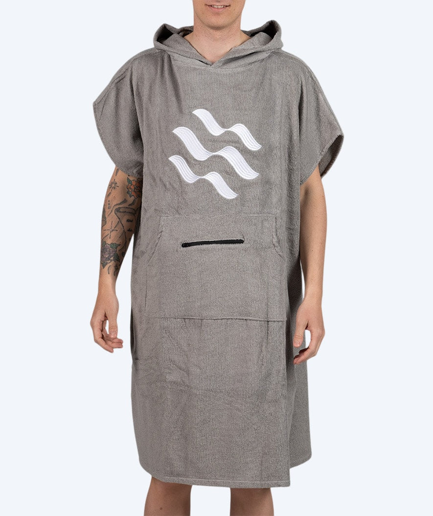 Watery bathing poncho for adults - Cotton - Grey