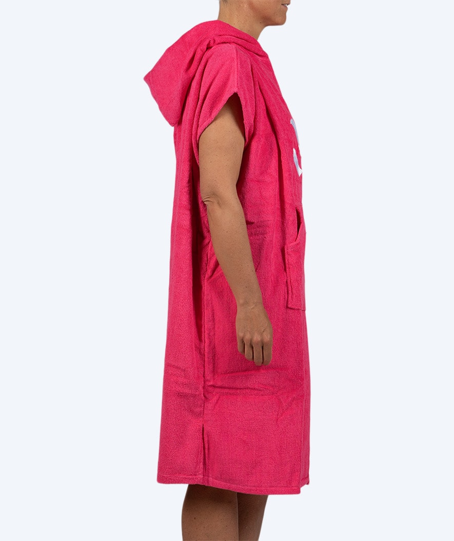 Watery bathing poncho for adults - Cotton - Pink