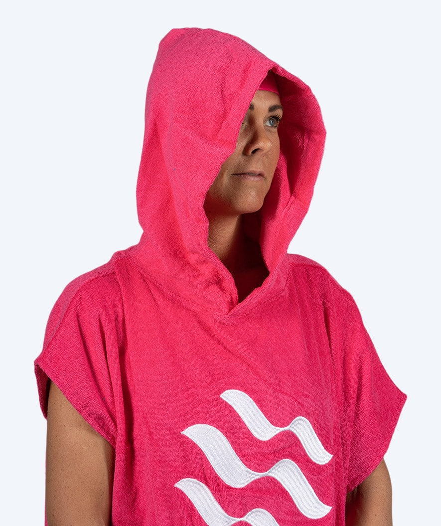Watery bathing poncho for adults - Cotton - Pink