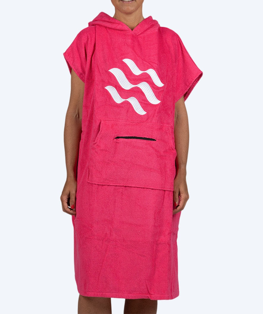 Watery bathing poncho for adults - Cotton - Pink