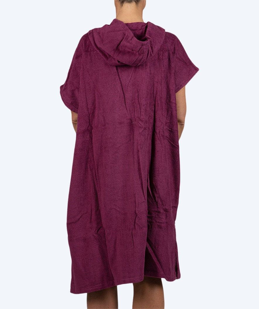 Watery bathing poncho for adults - Cotton - Purple
