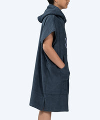 Watery bathing poncho for junior (6-15) - Cotton - Dark blue