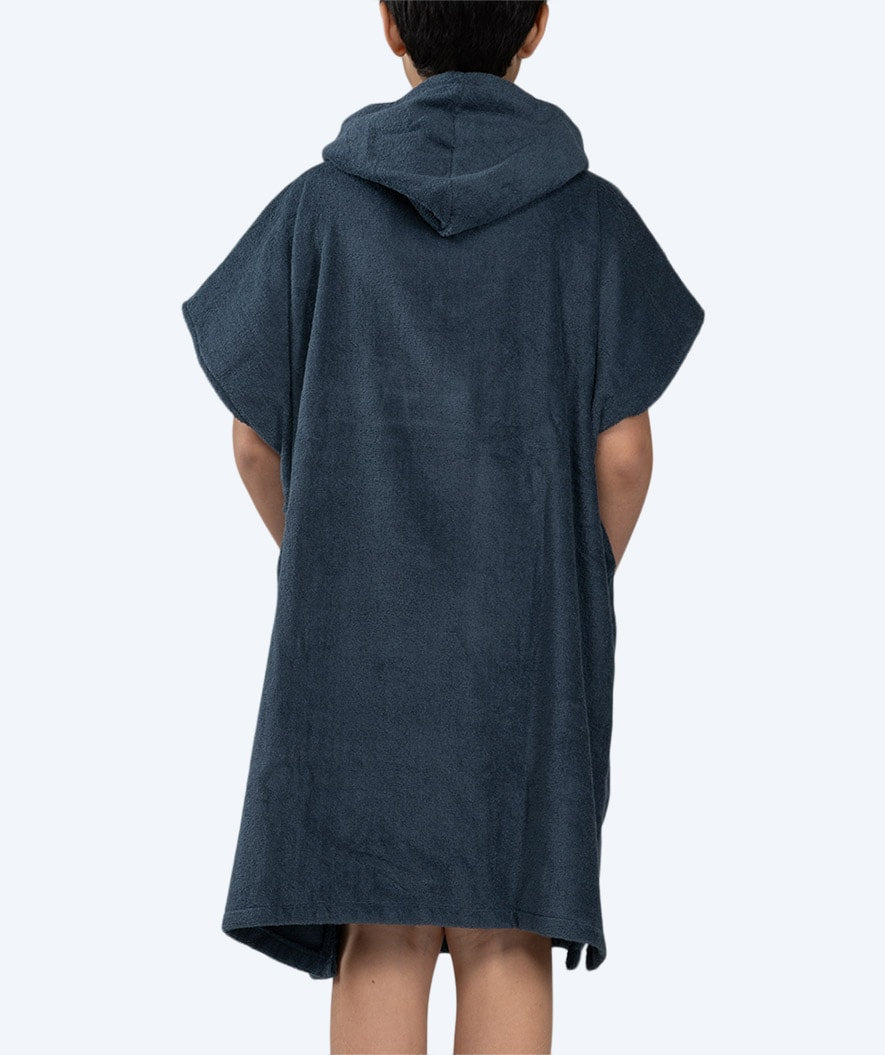 Watery bathing poncho for junior (6-15) - Cotton - Dark blue