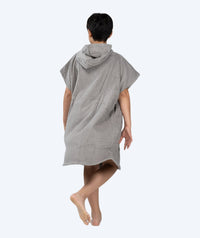 Watery bathing poncho for junior (6-15) - Cotton - Grey
