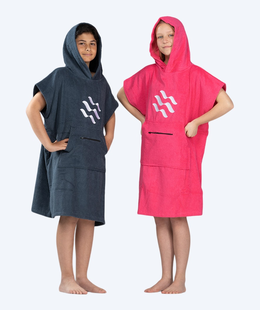 Watery bathing poncho for junior (6-15) - Cotton - Pink