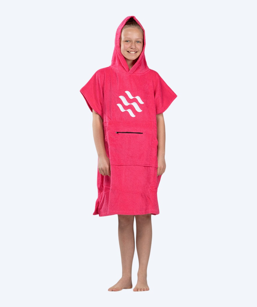 Watery bathing poncho for junior (6-15) - Cotton - Pink