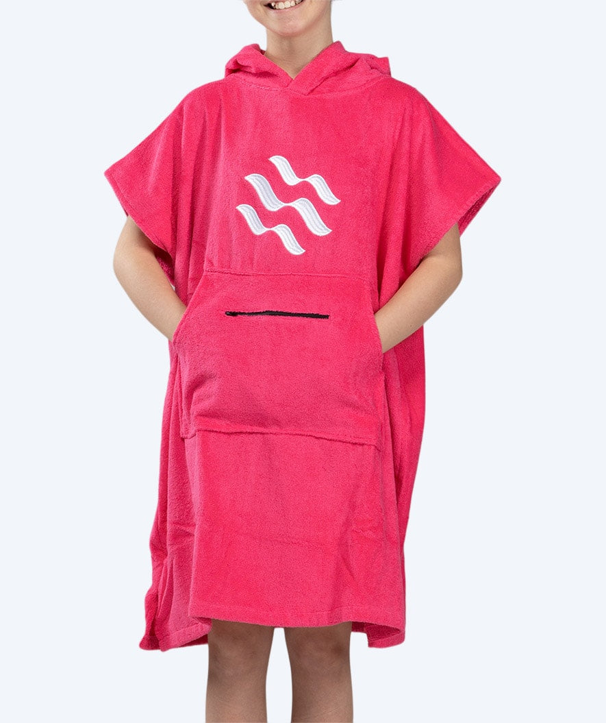 Watery bathing poncho for junior (6-15) - Cotton - Pink