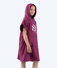 Watery bathing poncho for junior (6-15) - Cotton - Purple