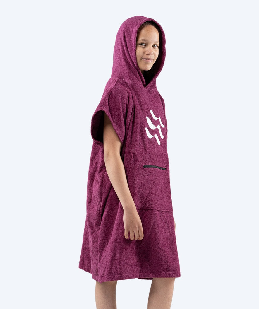 Watery bathing poncho for junior (6-15) - Cotton - Purple