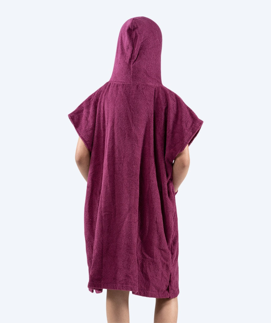 Watery bathing poncho for junior (6-15) - Cotton - Purple