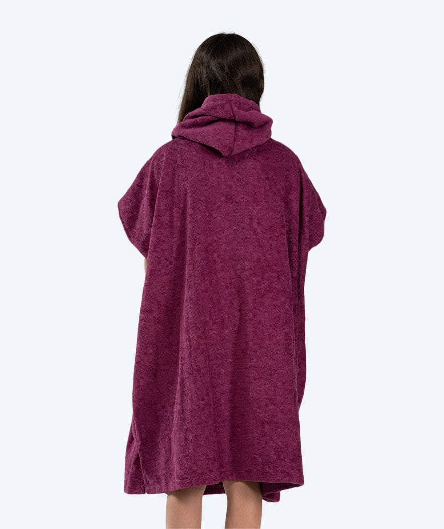 Watery bathing poncho for junior (6-15) - Cotton - Purple